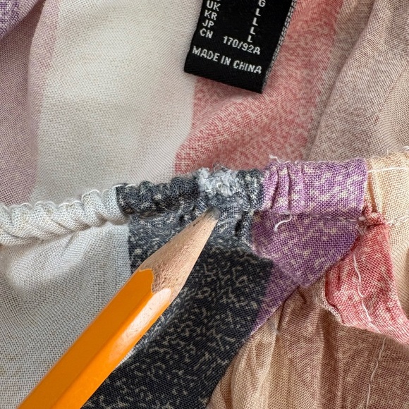 Forever 21 High Low Skirt Large Long Striped Ruffle Boho Cottagecore - Picture 9 of 11